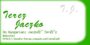 terez jaczko business card